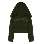 Trapstar Women's Irongate Detachable Hooded Puffer Jacket - Olive