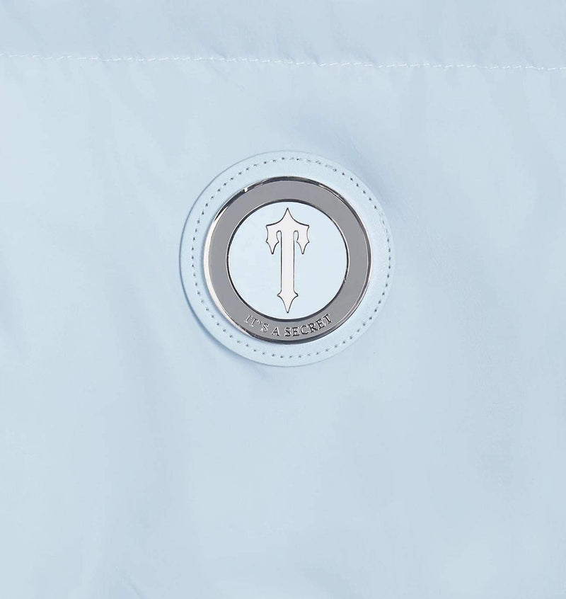 Trapstar Long Irongate Detatchable Hooded Puffer Jacket - Ice Blue