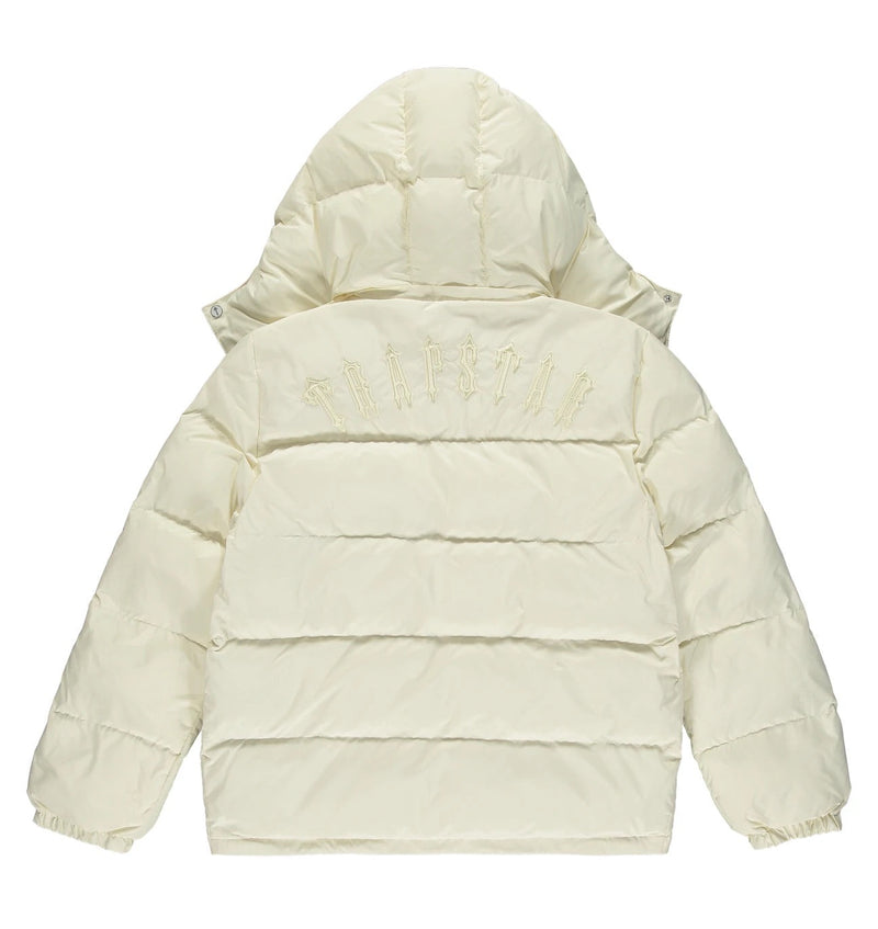 Trapstar Irongate Detachable Hooded Puffer Jacket - Cream