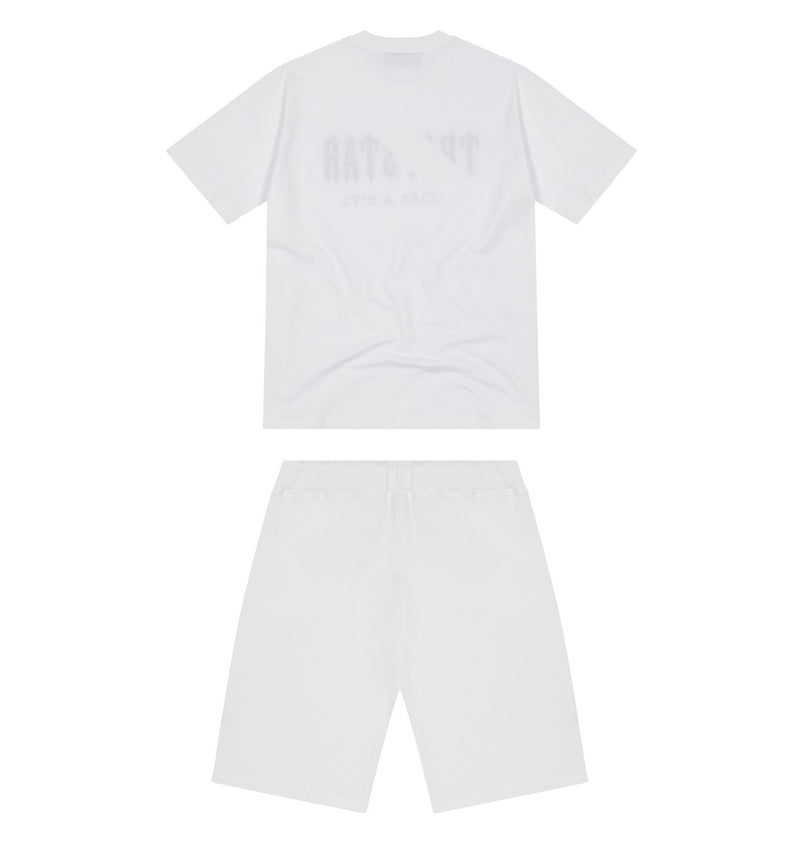 Trapstar Chenille Decoded Short Set - White/Green